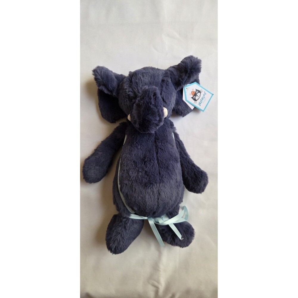 Jellycat Bashful Blue Elephant - Authentic - Brand New With Tags